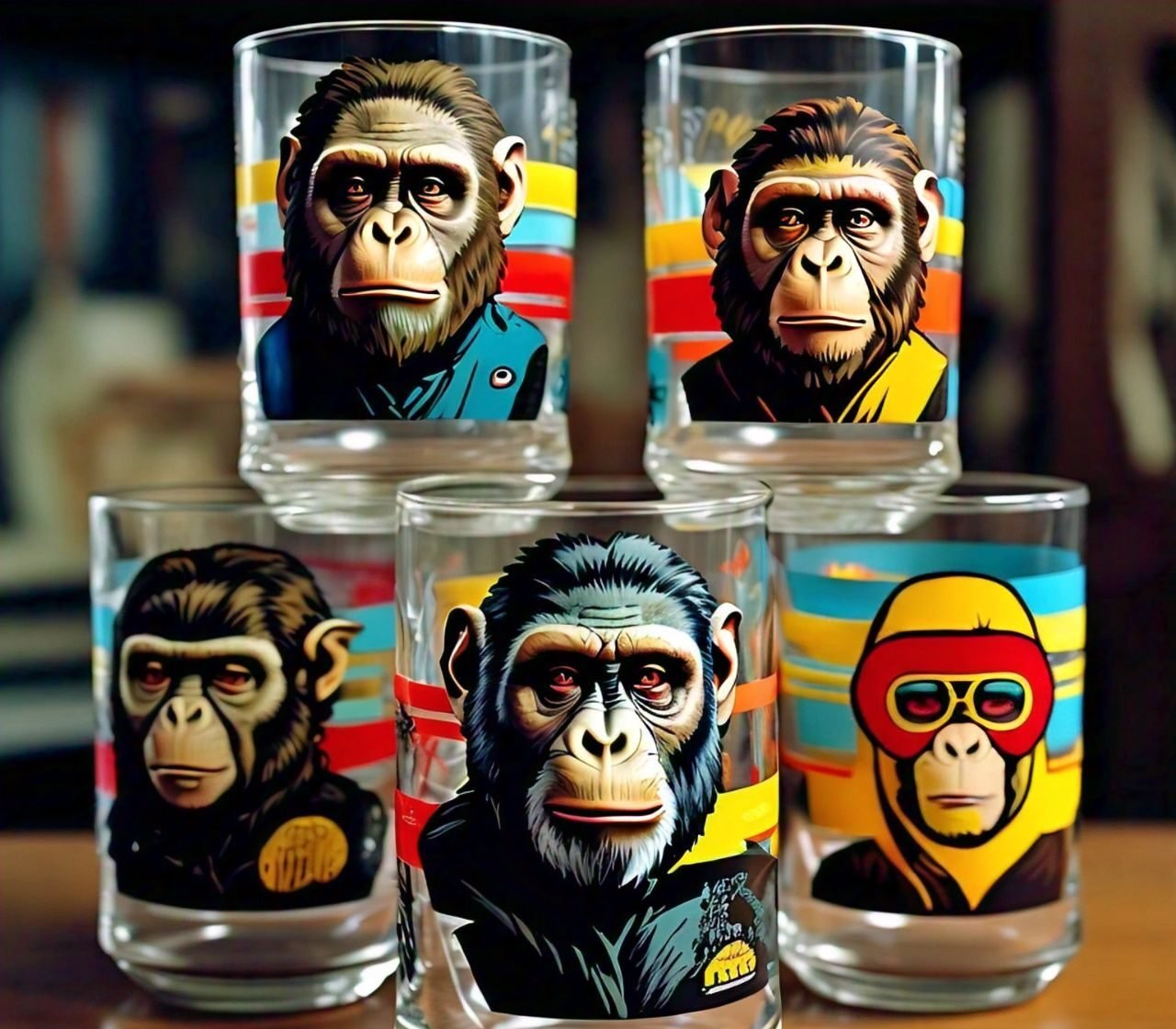 Planet Of the Apes Drinking Glasses 1970s:Collection